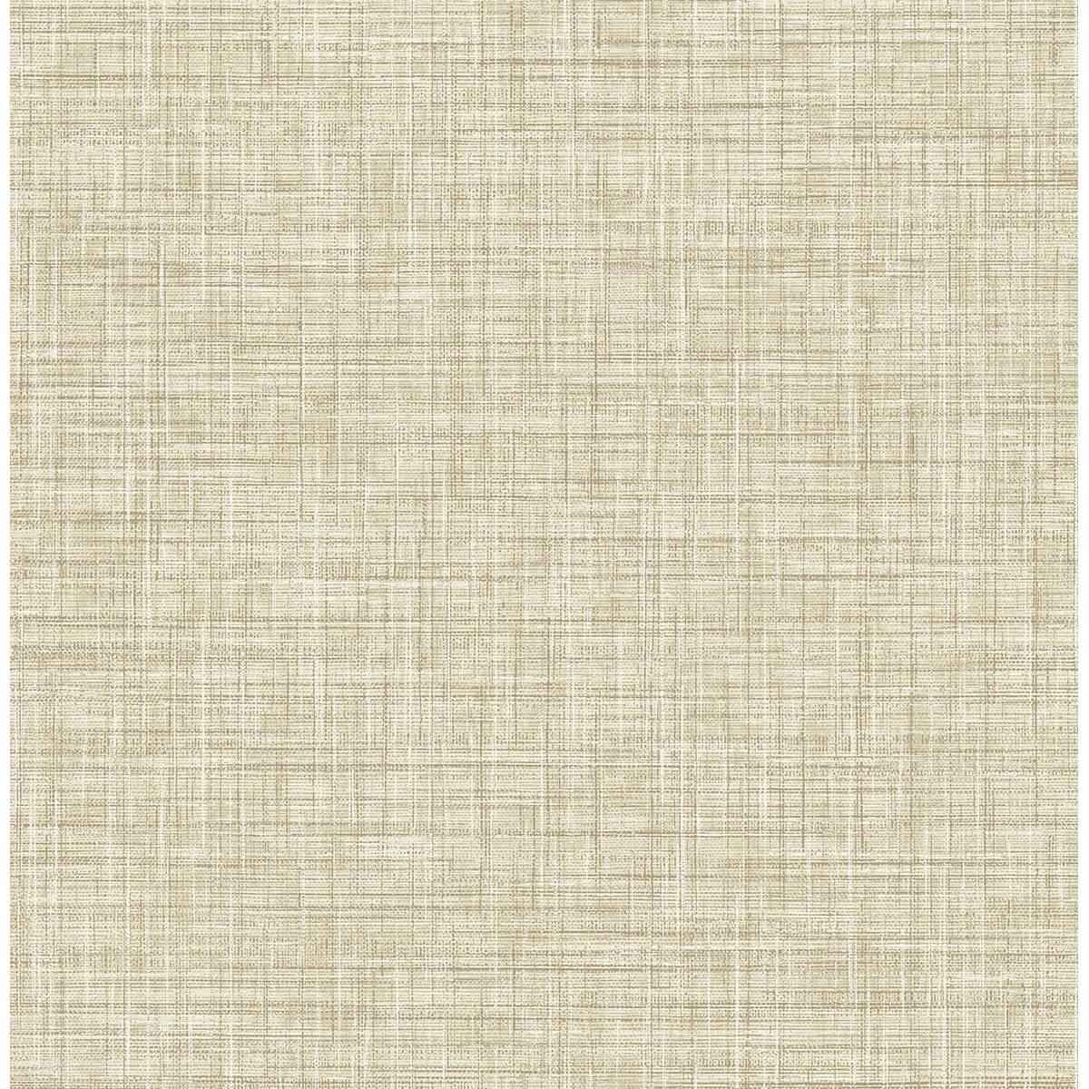 Mendocino Light Brown Linen Wallpaper - York Wallcoverings - 2821-24277