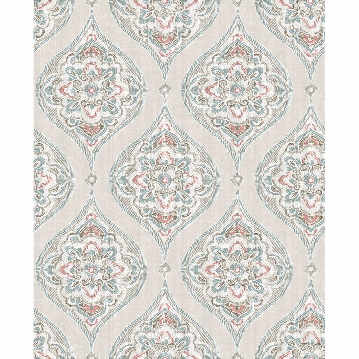 Picture of Adele Teal Damask Wallpaper