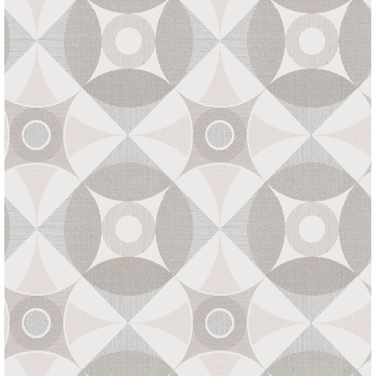 Brewster Wallcovering-Ellis Light Brown Geometric Wallpaper