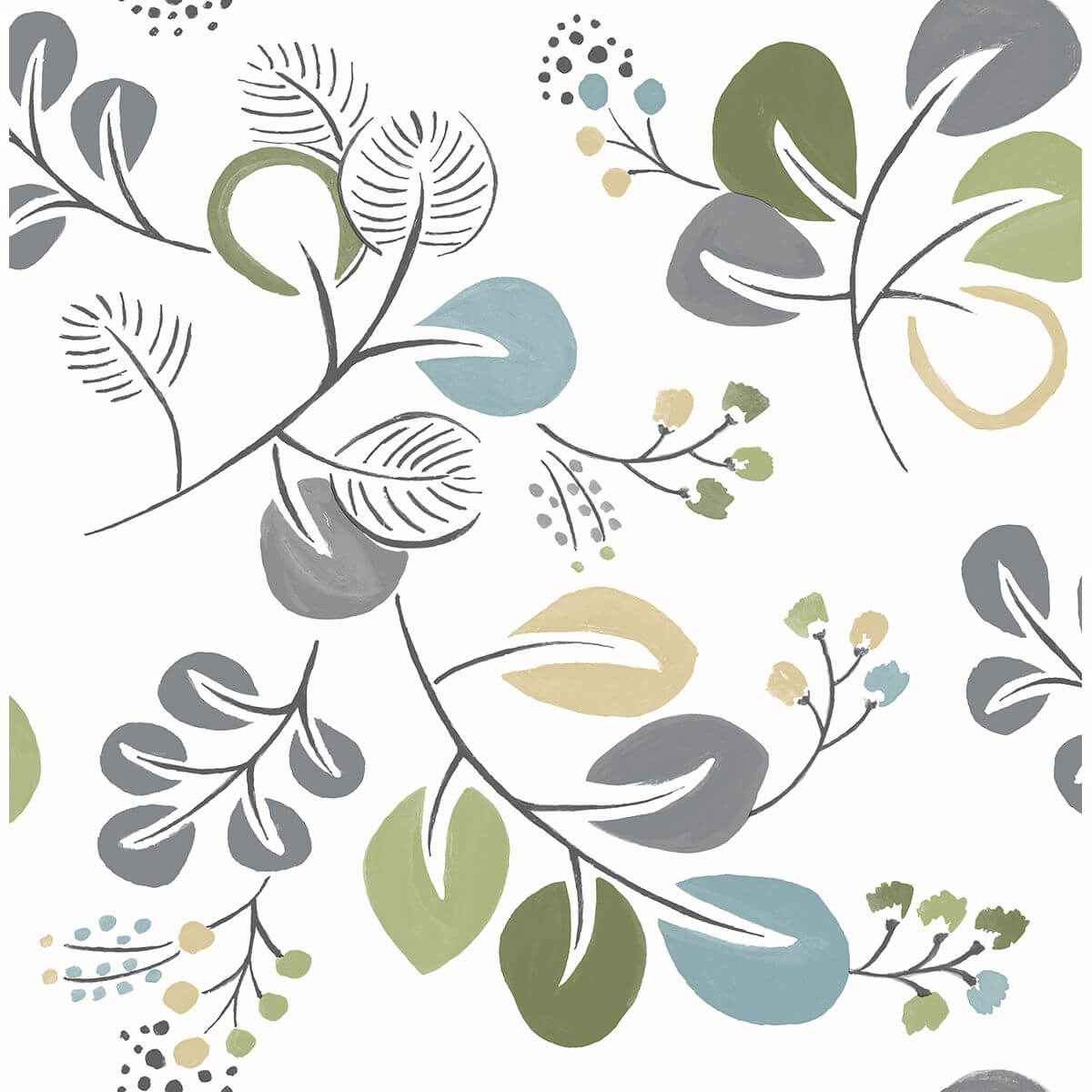 Jona Green Trail Wallpaper - York Wallcoverings - 2821-25123