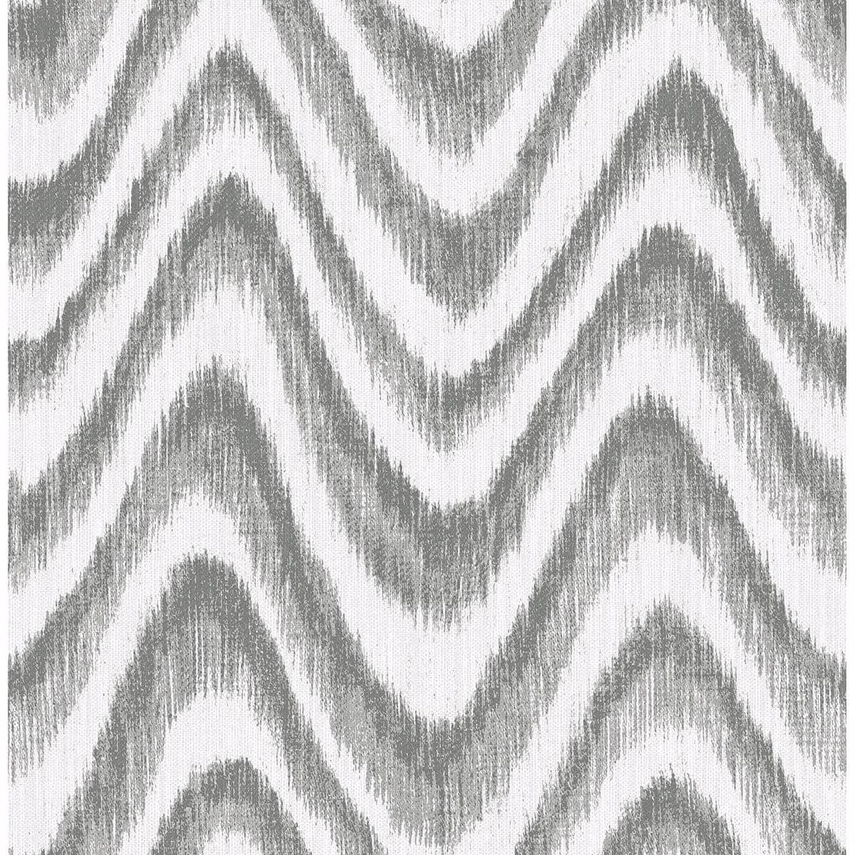bargello-grey-faux-grasscloth-wave-wallpaper-york-wallcoverings-2901-25407 - York Wallcoverings Wallpaper
