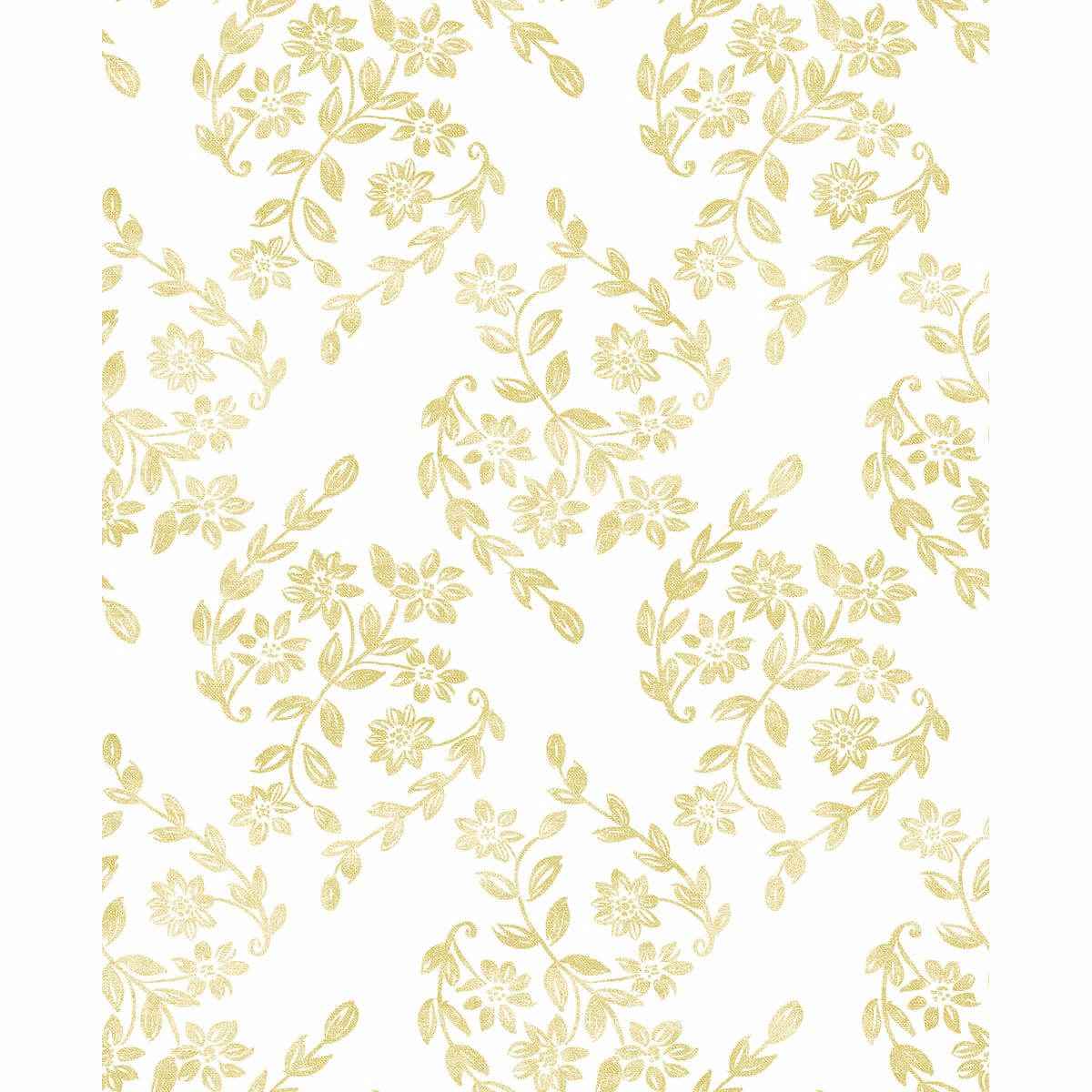 Arabesque Mustard Floral Trail Wallpaper - York Wallcoverings - 2901-25430 - York Wallcoverings Wallpaper