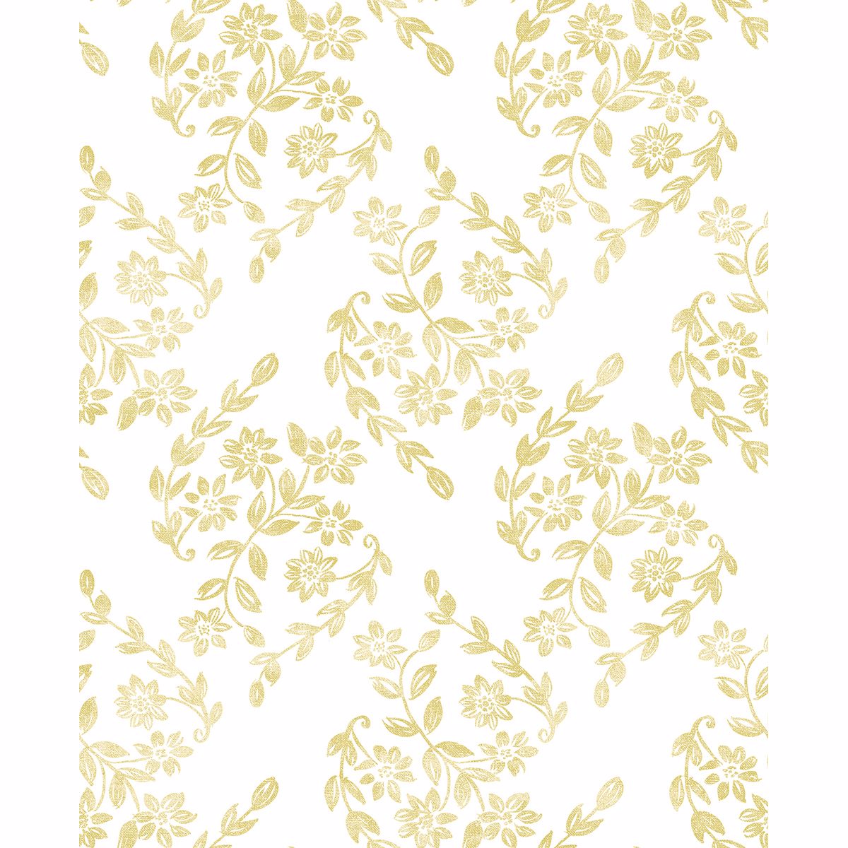 Picture of Arabesque Mustard Floral Trail Wallpaper