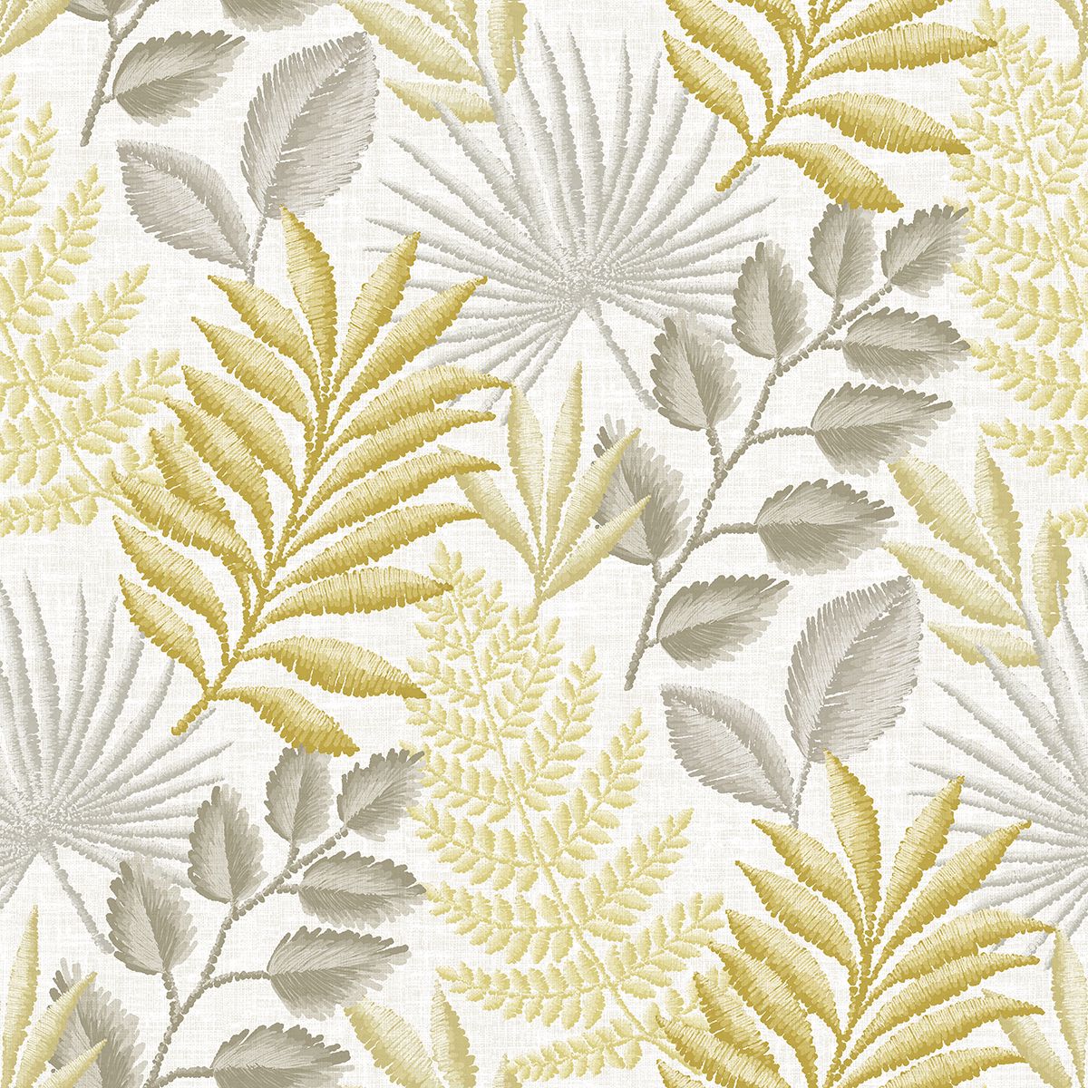 Picture of Palomas Mustard Botanical Wallpaper