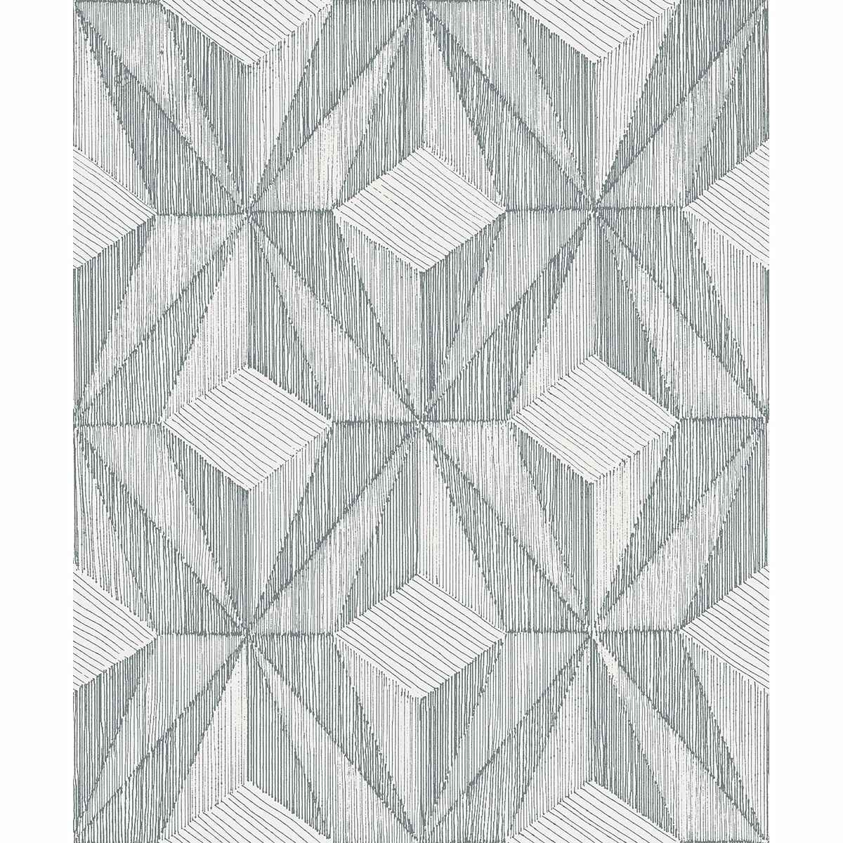 Paragon Slate Geometric Wallpaper - York Wallcoverings - 2908-87103