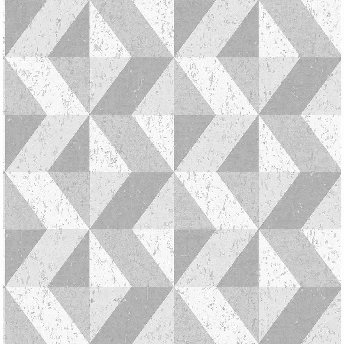 Cerium Grey Concrete Geometric Wallpaper - York Wallcoverings - 2908-25314 - York Wallcoverings Wallpaper