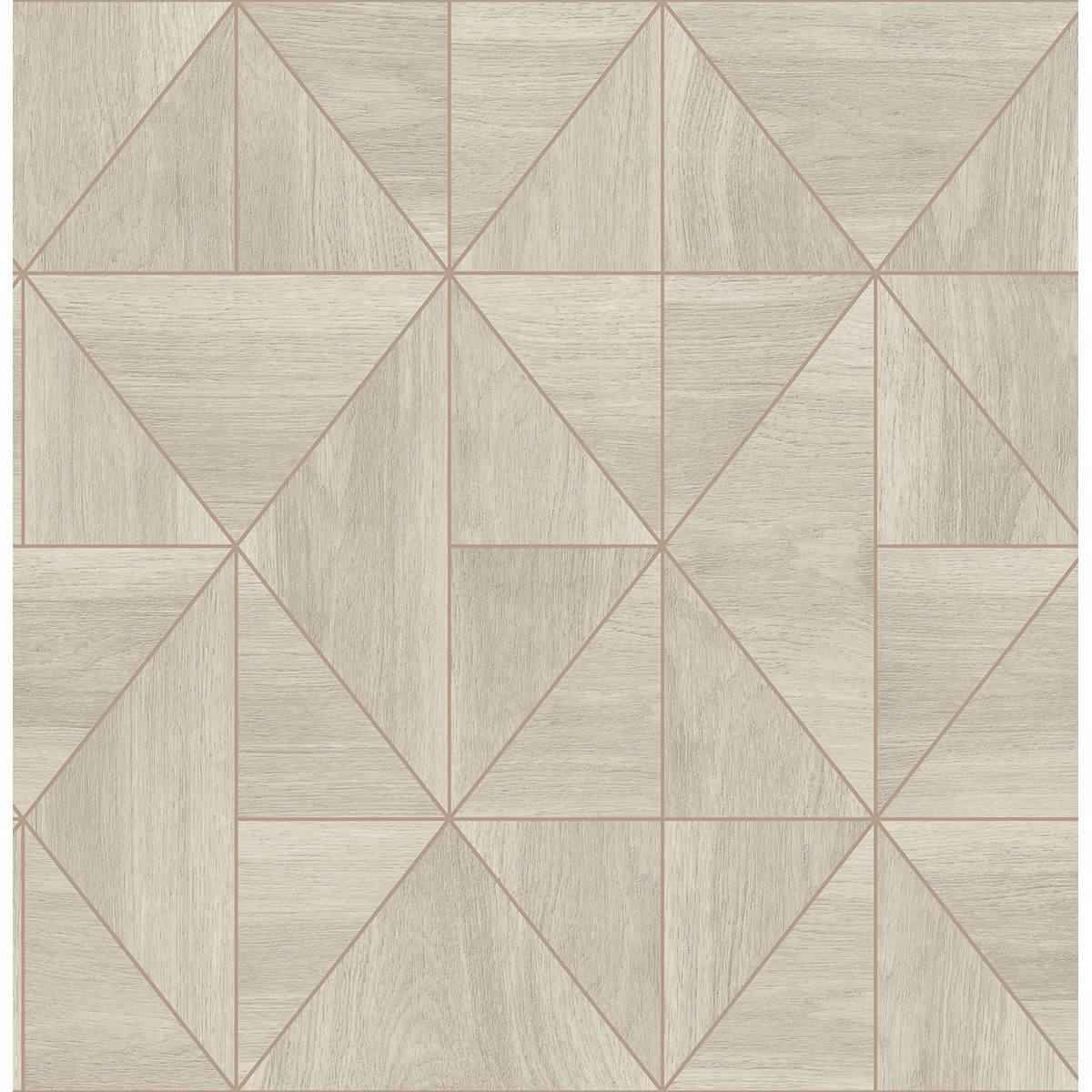 Cheverny Cream Geometric Wood Wallpaper - York Wallcoverings - 2908-25324 - York Wallcoverings Wallpaper