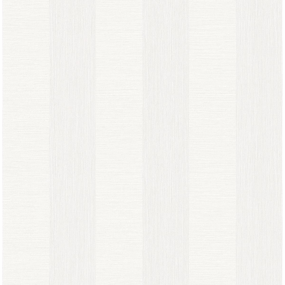 Picture of Intrepid White Faux Grasscloth Stripe Wallpaper