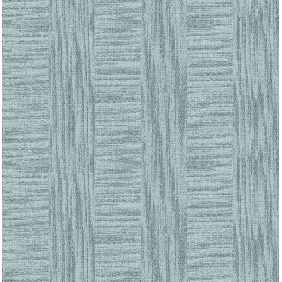 Picture of Intrepid Aqua Faux Grasscloth Stripe Wallpaper