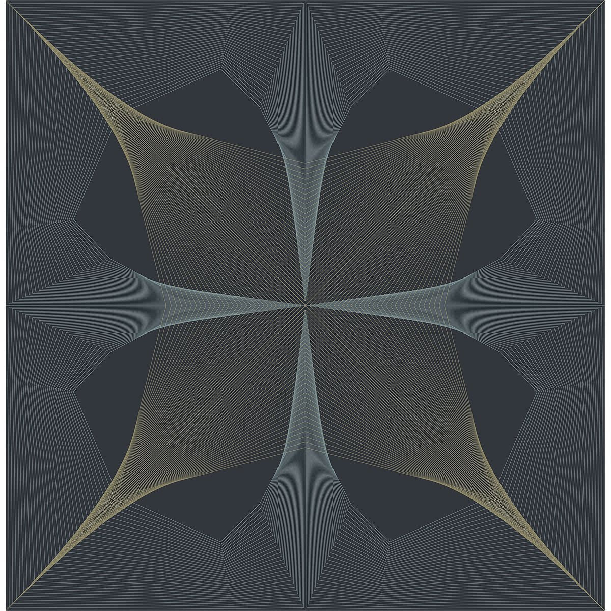 Picture of Radius Navy Geometric Wallpaper