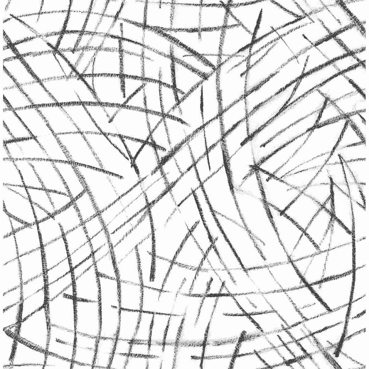 Willy Nilly Black Brushstrokes Wallpaper - York Wallcoverings - 2902-25506 - York Wallcoverings Wallpaper