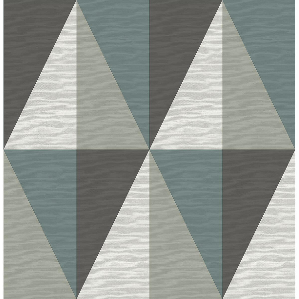 Aspect Teal Geometric Faux Grasscloth Wallpaper - York Wallcoverings - 2902-25539 - York Wallcoverings Wallpaper