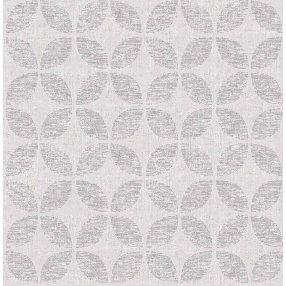 Polaris Silver Geometric Wallpaper - York Wallcoverings - 2902-25515