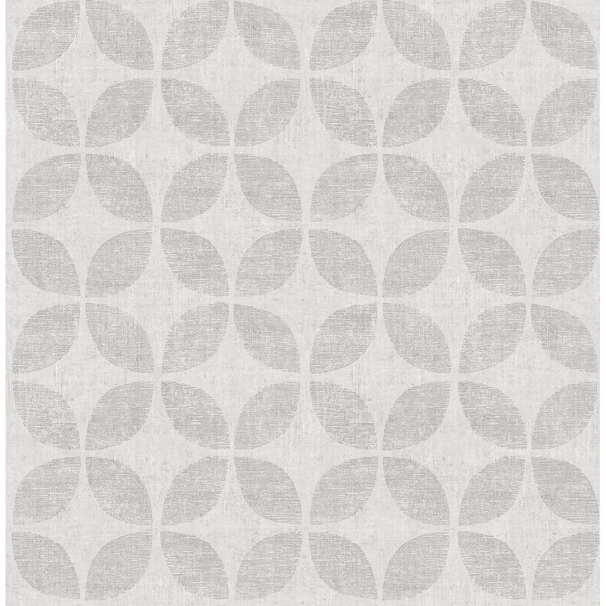 Polaris Silver Geometric Wallpaper - York Wallcoverings - 2902-25515 - York Wallcoverings Wallpaper