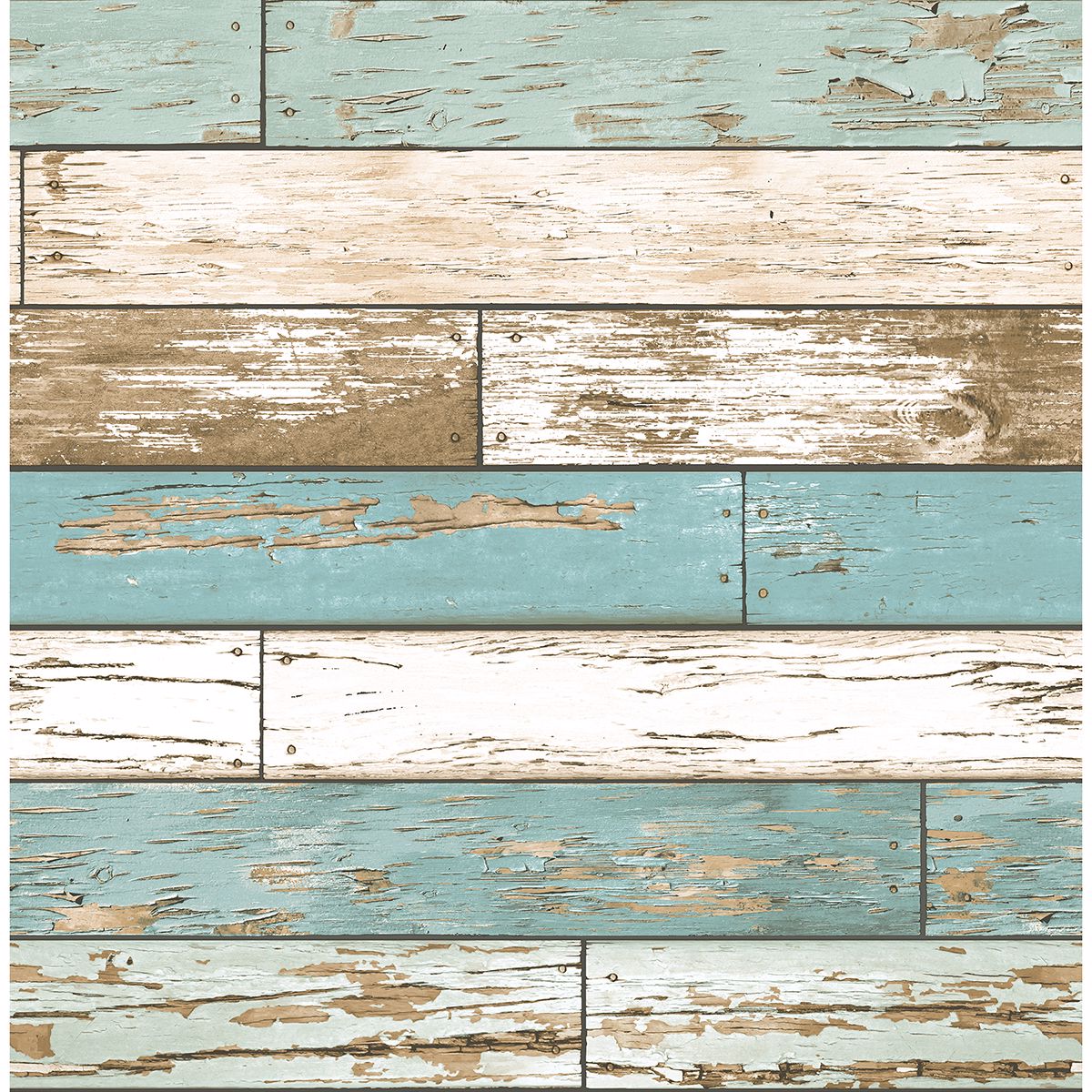 Picture of Levi Turquoise Scrap Wood Wallpaper