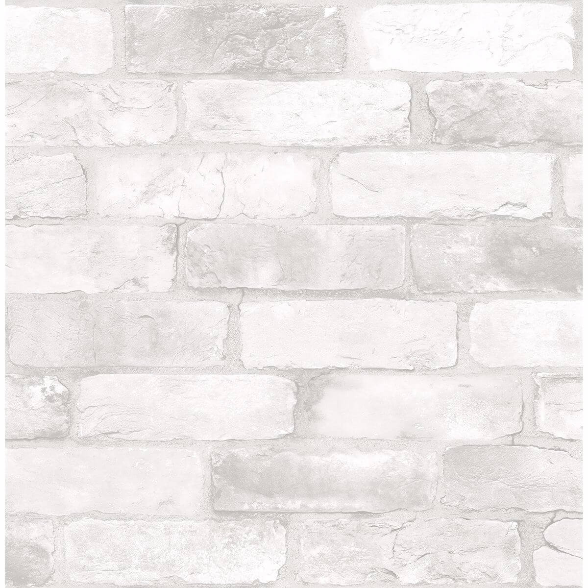 Rustin White Reclaimed Bricks Wallpaper - York Wallcoverings - 2922-22321 - York Wallcoverings Wallpaper