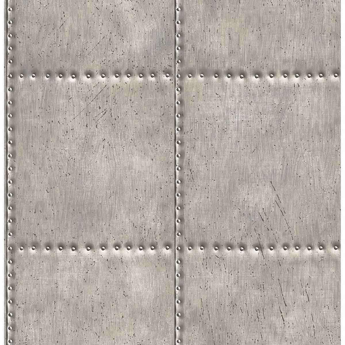 Hale Pewter Sheet Metal Wallpaper - York Wallcoverings - 2922-22343 - York Wallcoverings Wallpaper