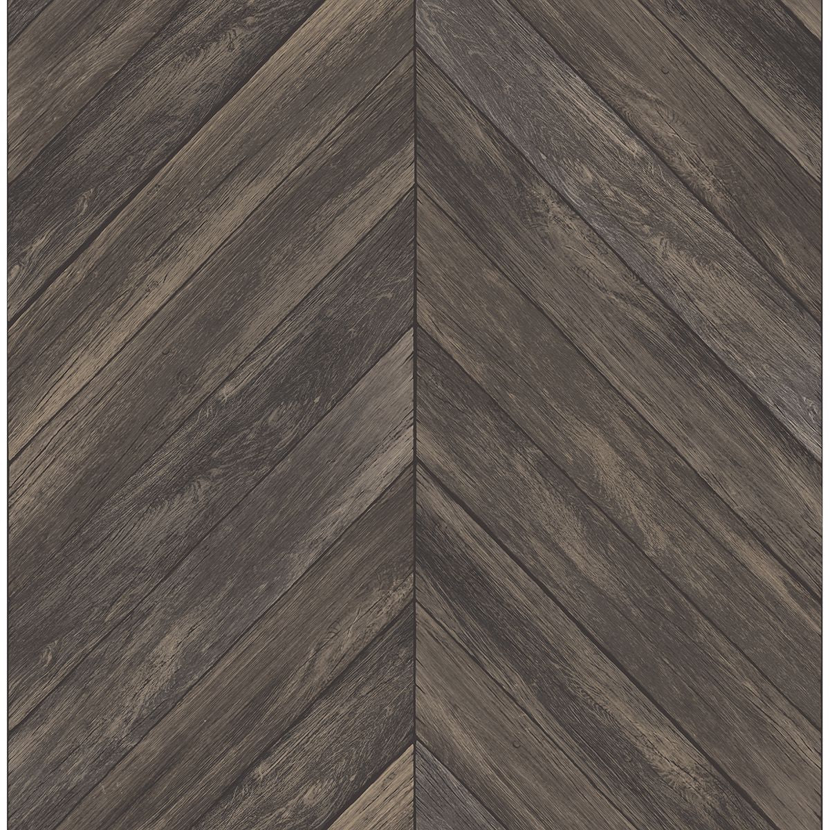 Brewster Wallcovering-Parisian Dark Brown Parquet Wallpaper