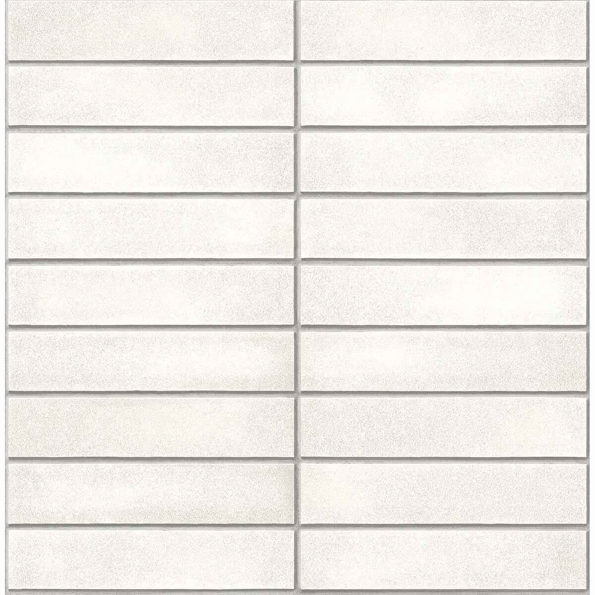 Midcentury White Modern Bricks Wallpaper - York Wallcoverings - 2922-24026