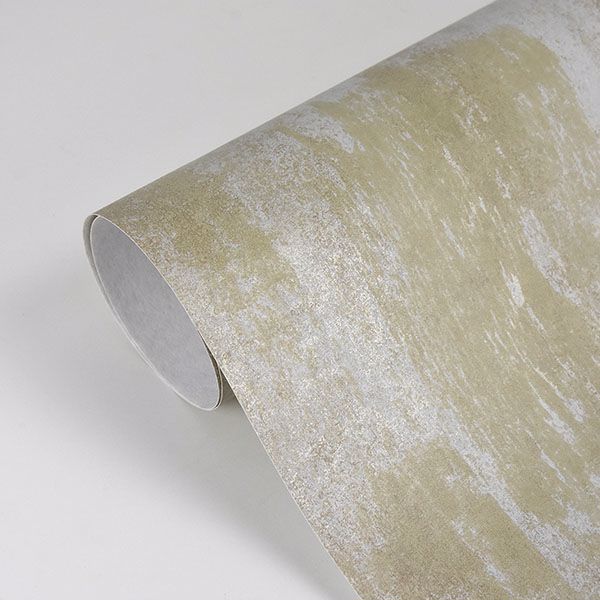 Pollit Champagne Distressed Texture Wallpaper - Brewster Wallcovering