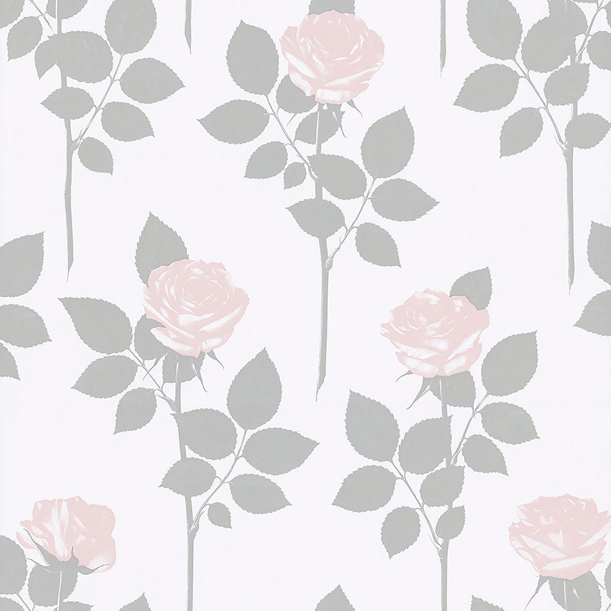 Picture of Lundgren Off-White Rose Wallpaper