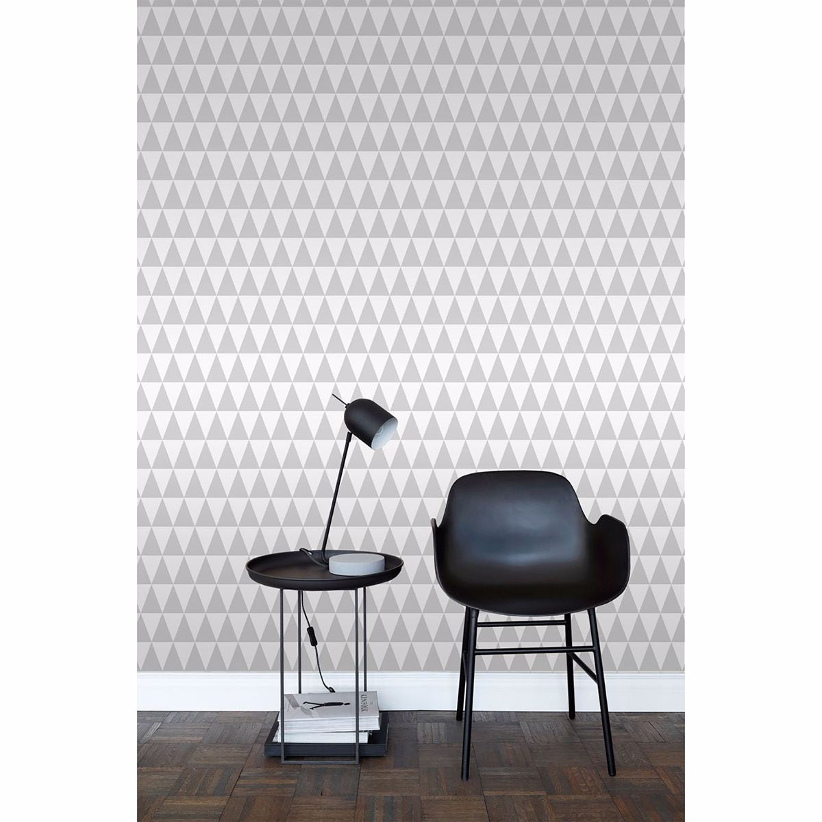 Verdon Light Grey Geometric Wallpaper - Brewster Wallcovering