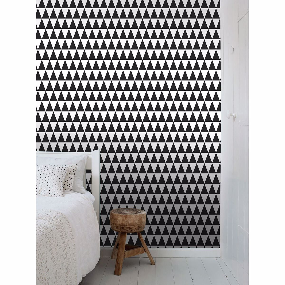 Verdon Black Geometric Wallpaper  | Brewster Wallcovering - The WorkRm