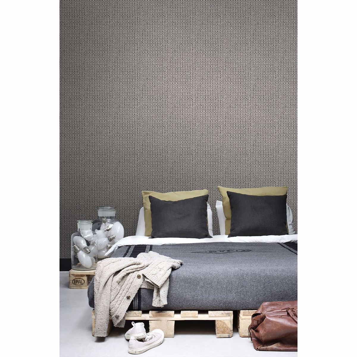 hart-taupe-chevron-fabric-wallpaper-york-wallcoverings-dd137721 - York Wallcoverings Wallpaper