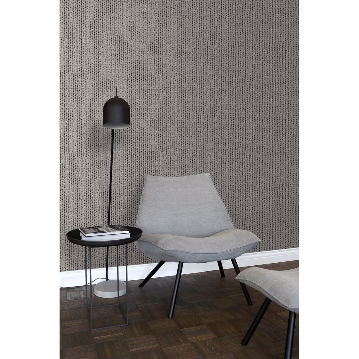 hart-taupe-chevron-fabric-wallpaper-york-wallcoverings-dd137721 - York Wallcoverings Wallpaper