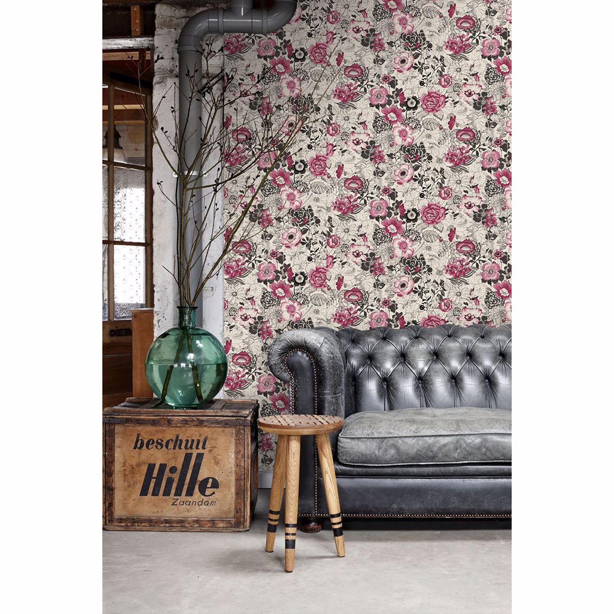 Penny Pink Floral Wallpaper - Brewster Wallcovering