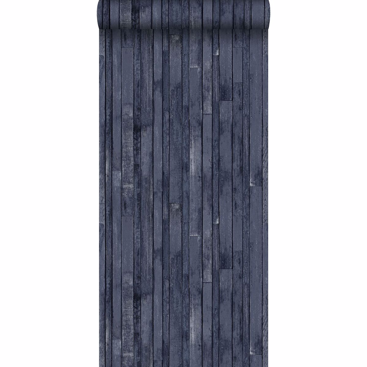 Azelma Navy Wood Wallpaper - Brewster Wallcovering