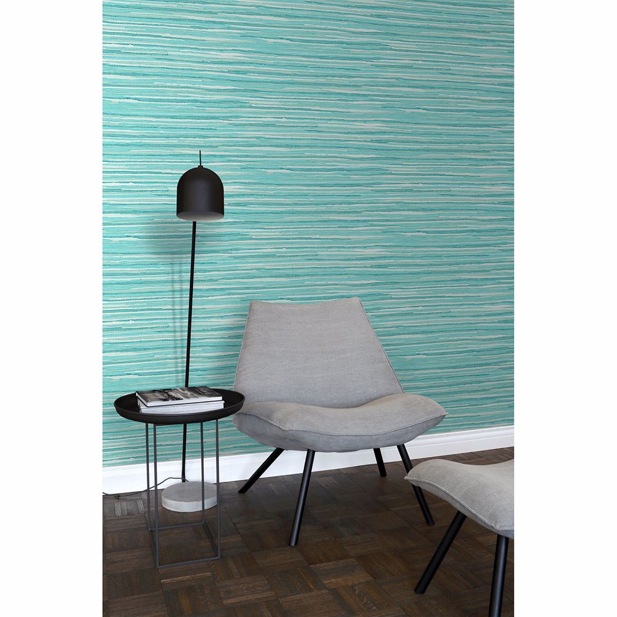 Cabana Turquoise Faux Grasscloth Wallpaper - Brewster Wallcovering