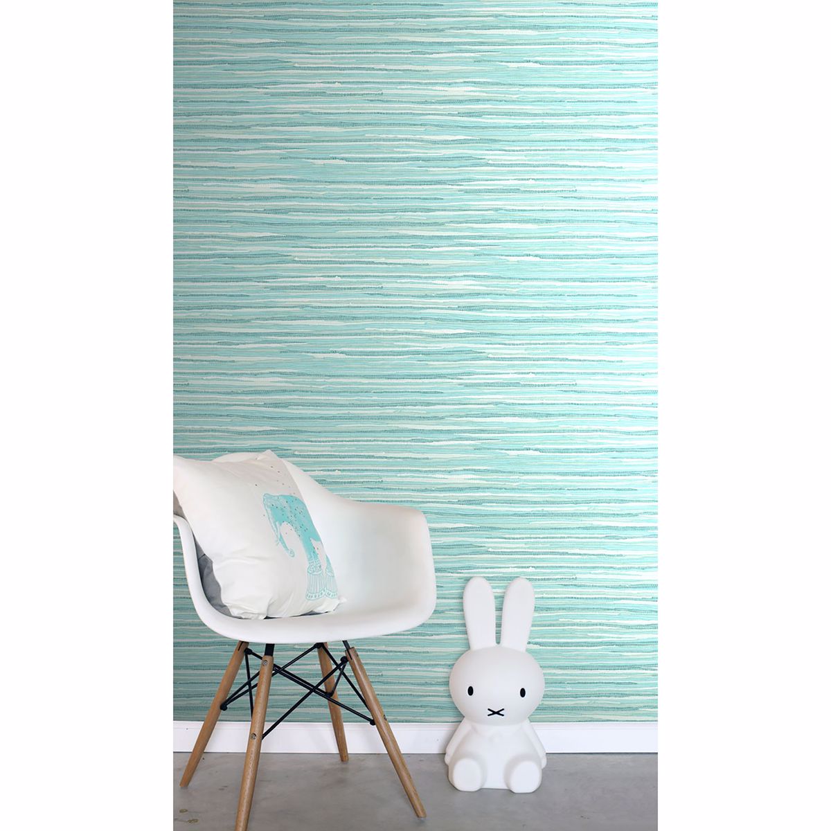 Cabana Turquoise Faux Grasscloth Wallpaper  | Brewster Wallcovering
