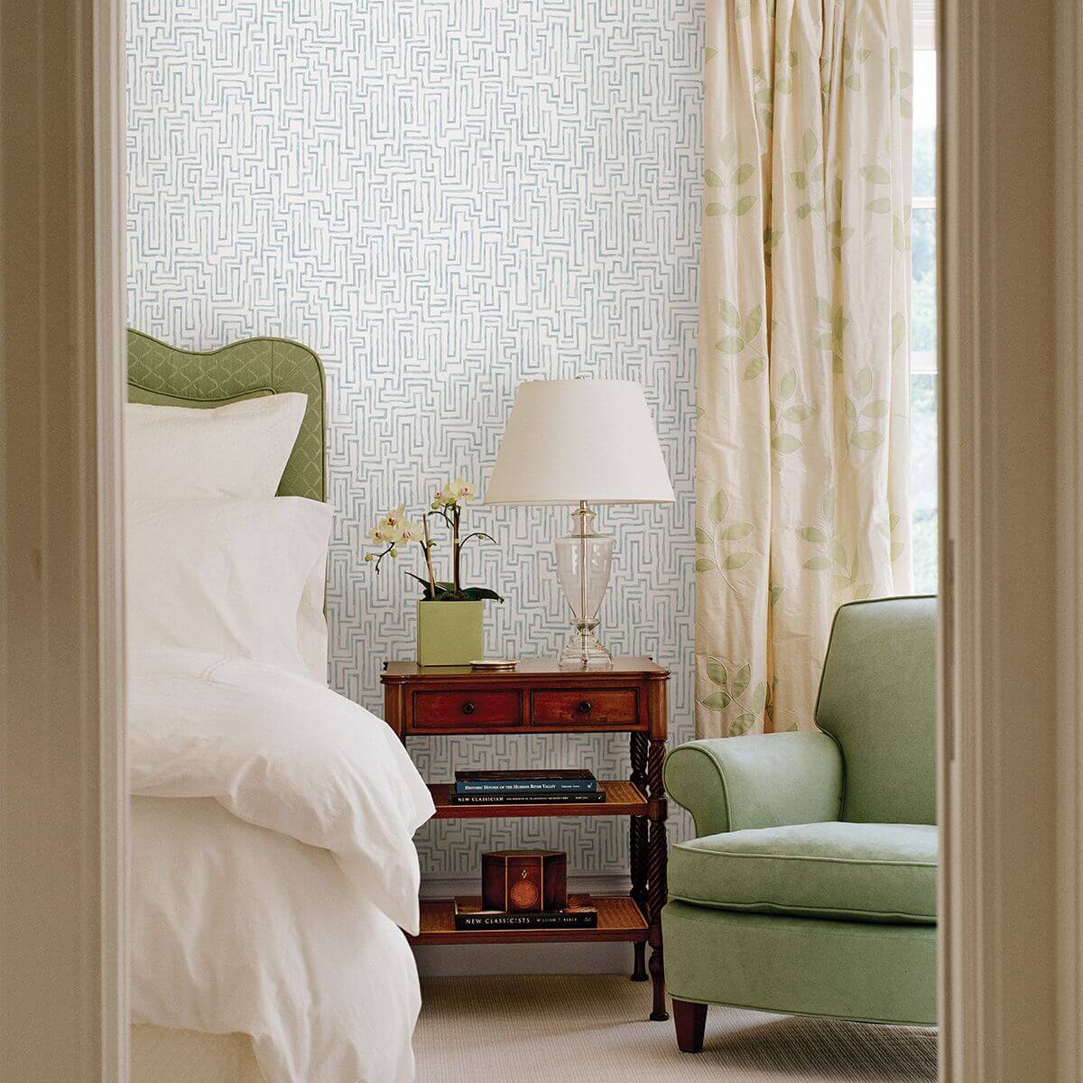 Ramble Blue Geometric Wallpaper - York Wallcoverings - 2861-25701 - York Wallcoverings Wallpaper