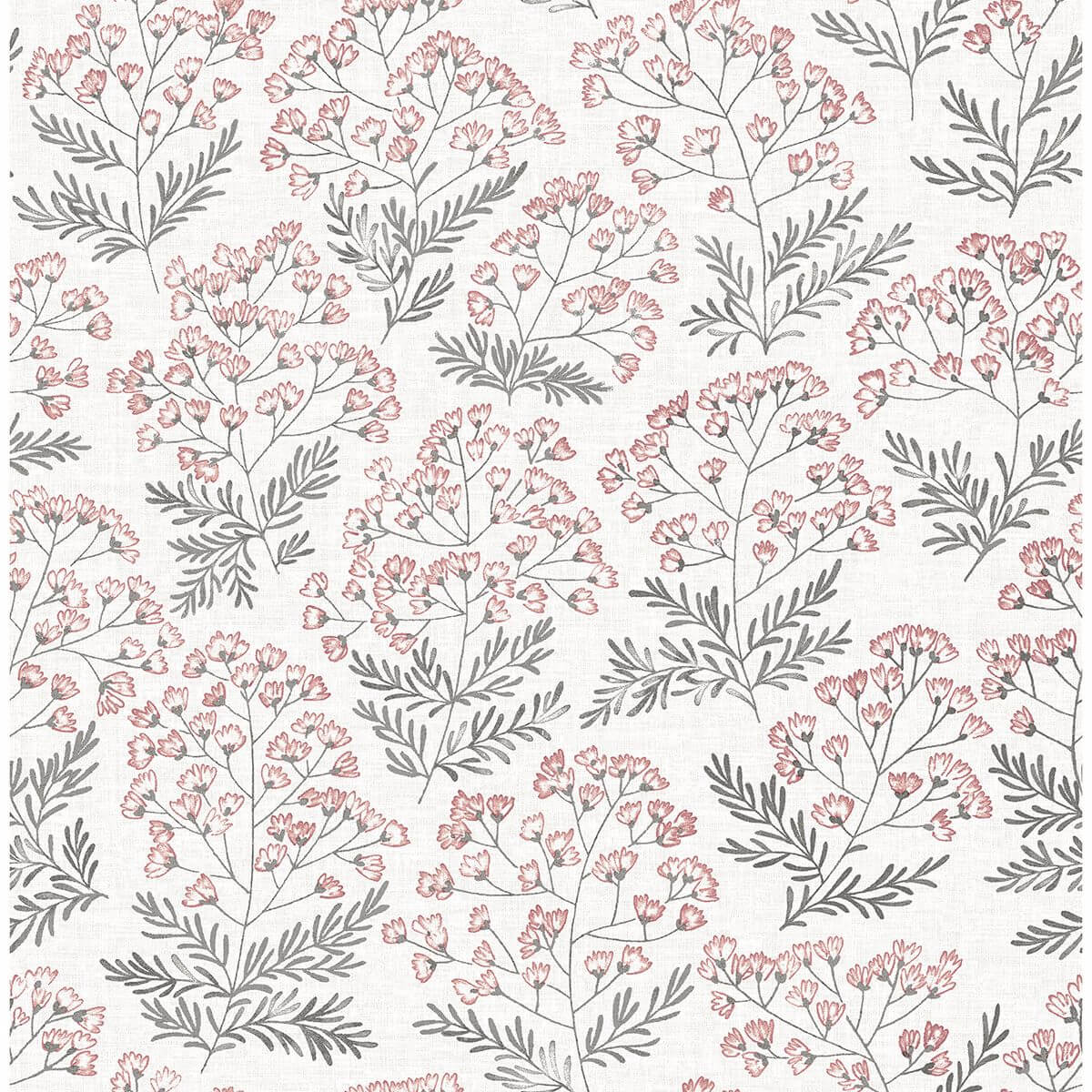 floret-pink-floral-wallpaper-york-wallcoverings-2861-25716 - York Wallcoverings Papel pintado