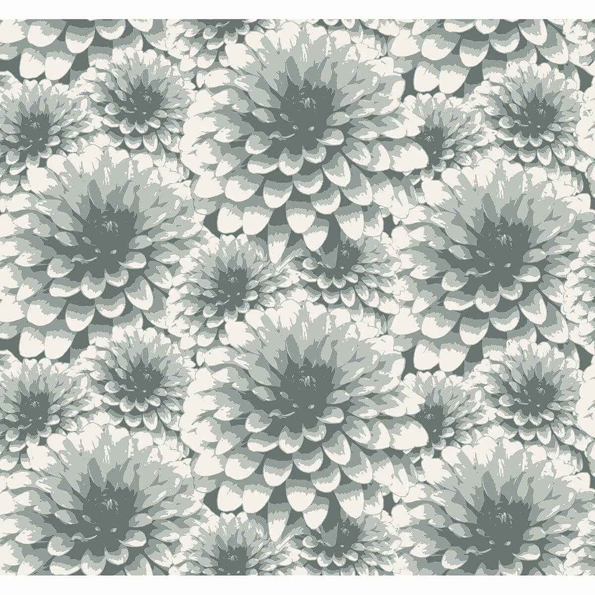 Umbra Teal Floral Wallpaper - York Wallcoverings - 2861-87520