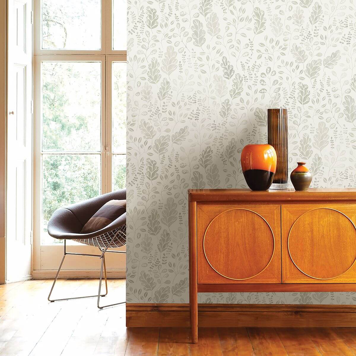 Isha Beige Leaf Wallpaper - York Wallcoverings - 2948-27011 - York Wallcoverings Wallpaper