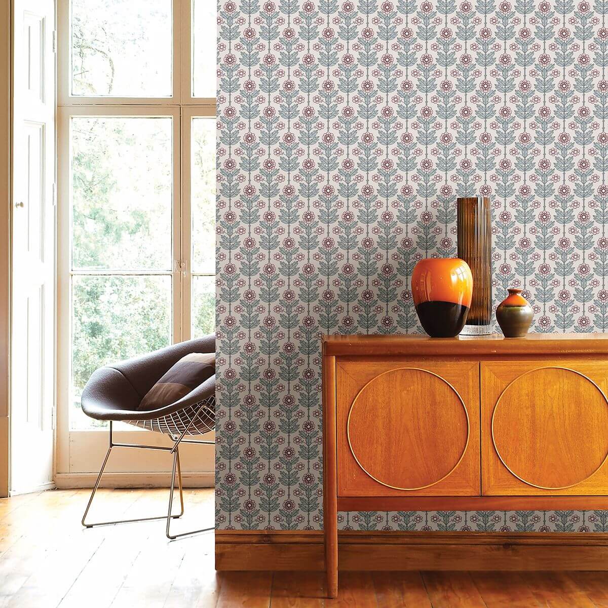 Aya Eggshell Floral Wallpaper - York Wallcoverings - 2948-28007 - York Wallcoverings Wallpaper