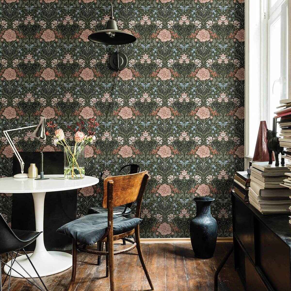 Celestine Green Floral Wallpaper - York Wallcoverings - 2948-28019 - York Wallcoverings Wallpaper