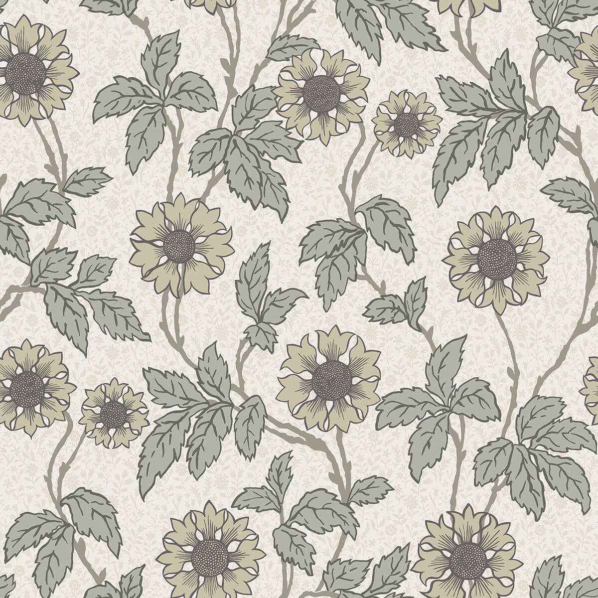 Leilani White Floral Wallpaper - York Wallcoverings - 2948-28020