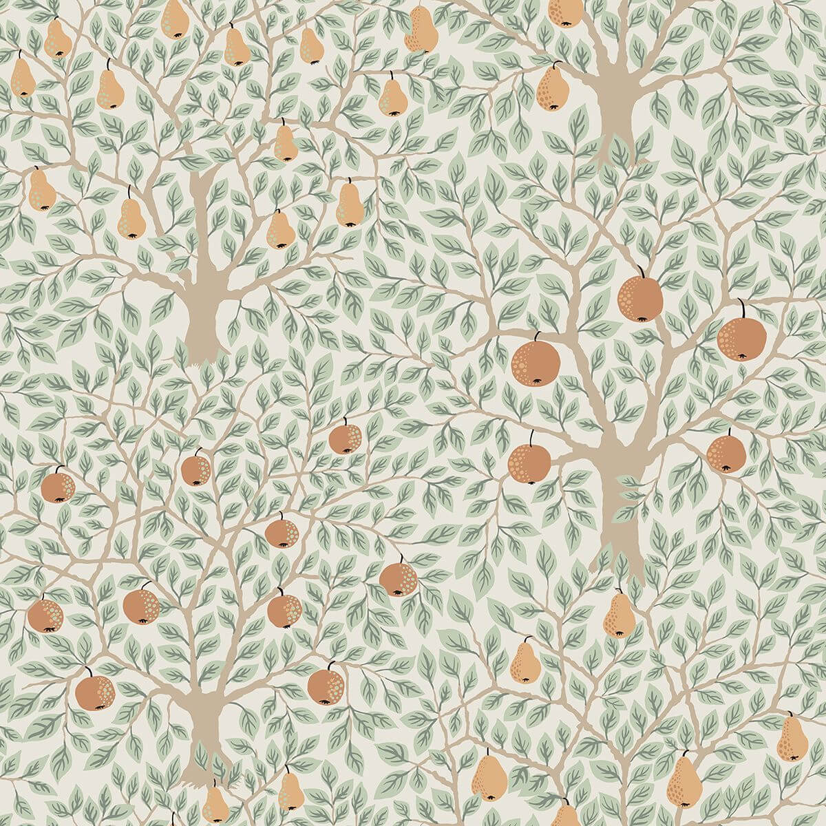 Pomona Multicolor Fruit Tree Wallpaper - York Wallcoverings - 2948-33011 - York Wallcoverings Wallpaper