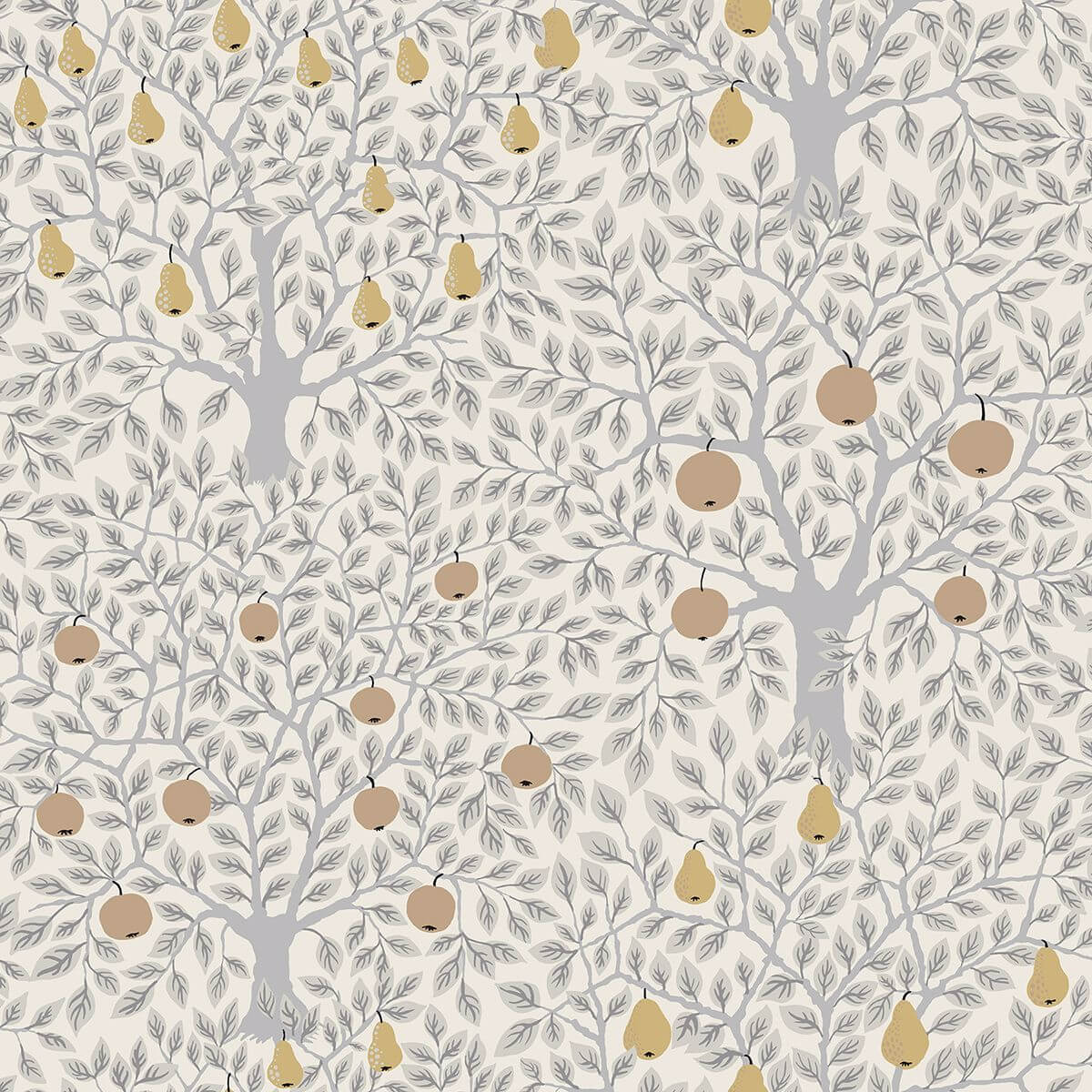 Pomona Light Grey Fruit Tree Wallpaper - York Wallcoverings - 2948-33012 - York Wallcoverings Wallpaper