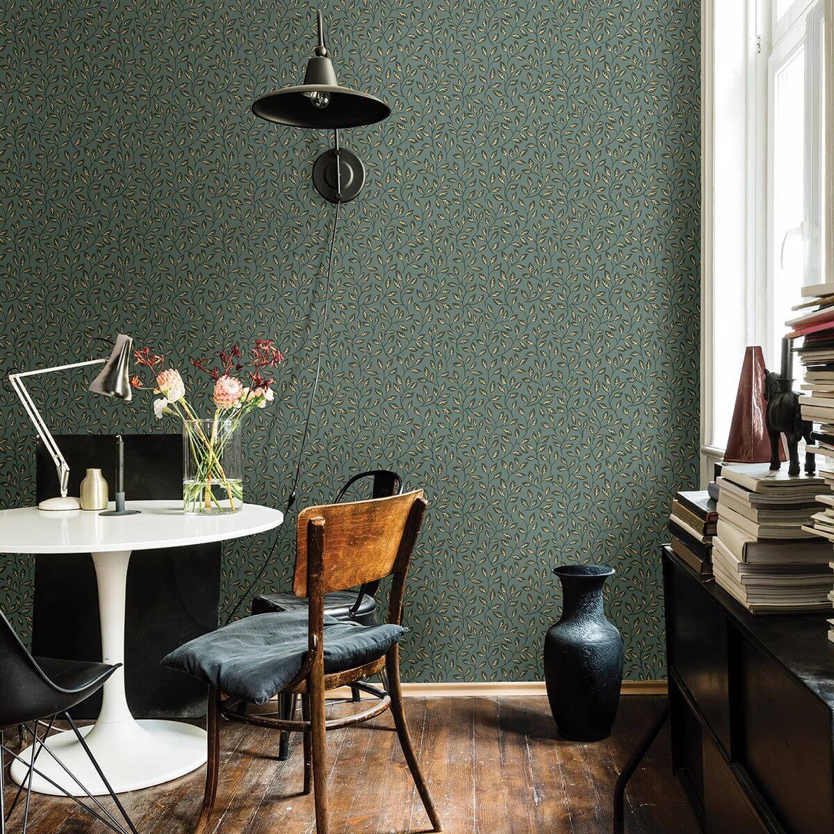 Posey Green Vines Wallpaper - York Wallcoverings - 2948-33020 - York Wallcoverings Wallpaper