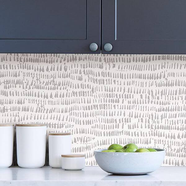 Kylver Grey Peel and Stick Wallpaper - York Wallcoverings - NU3387 - York Wallcoverings Wallpaper