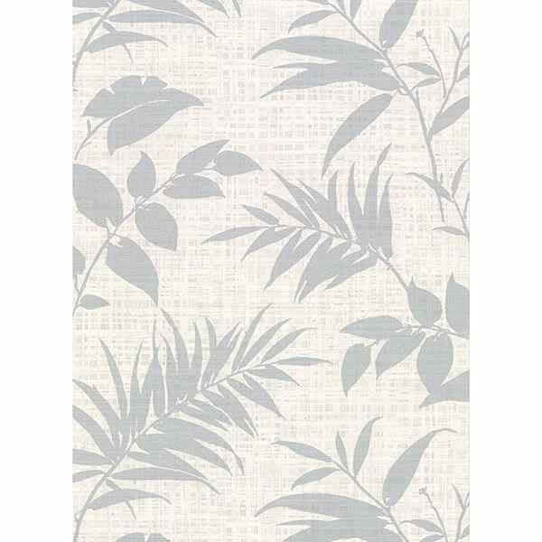 Chandler Off White Botanical Faux Grasscloth Wallpaper - York Wallcoverings - 2921-50810 - York Wallcoverings Wallpaper