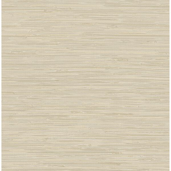 Tibetan Grasscloth Cream Peel and Stick Wallpaper - York Wallcoverings - NUS3336 - York Wallcoverings Wallpaper