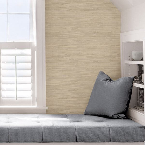 Tibetan Grasscloth Cream Peel and Stick Wallpaper - York Wallcoverings - NUS3336 - York Wallcoverings Wallpaper