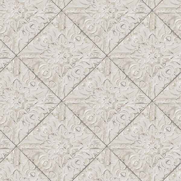 Brandi Grey Tin Tile Wallpaper - York Wallcoverings - 2904-13094