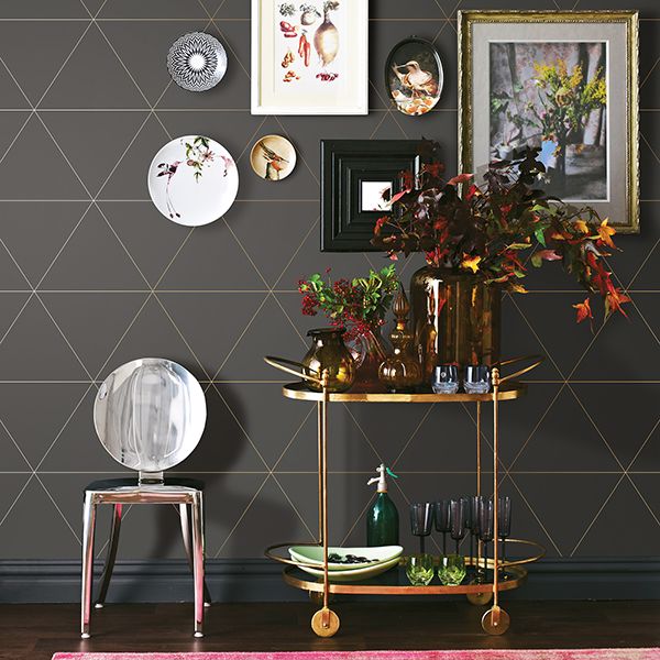 Twilight Taupe Modern Geometric Wallpaper  | Brewster Wallcovering - The WorkRm