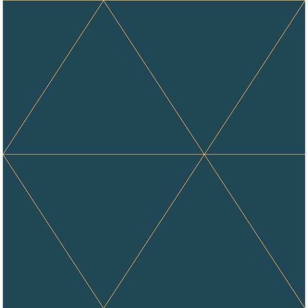 Twilight Teal Modern Geometric Wallpaper - York Wallcoverings - 2904-24228